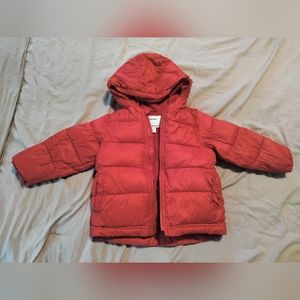 Old Navy, Red Puffer jacket, Toddler 2T, unisex